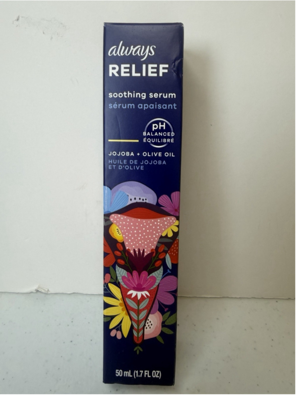 Always RELIEF Soothing Serum Pubic Skin & Bikini Line Jojoba Olive Oil